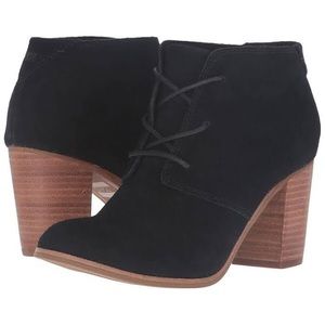 NEW TOMS Heeled Black Bootie NEVER WORN!!